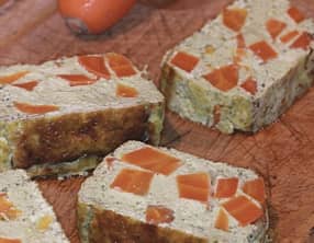 Terrine de carotte chèvre et pesto