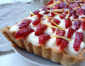 Tarte aux fraises et à la mousse de Lemon Curd