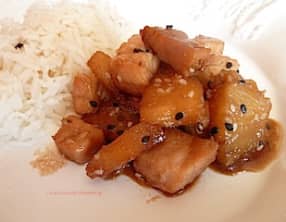 Espadon, salé sucré et graines de sésame