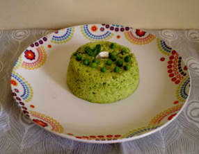 Flans de petits pois à la menthe