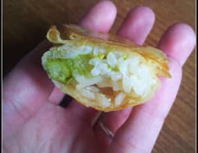 Risotto aux asperges vertes version finger food