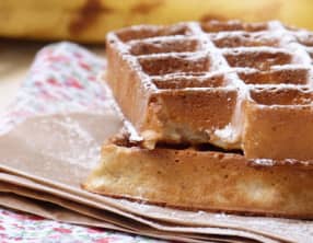 Gaufres à la banane et pépites de chocolat