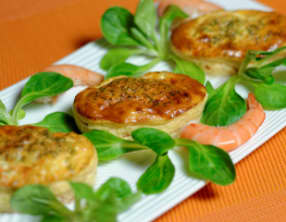 Petit flan de tarama aux crevettes