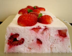 Terrine de fromage blanc vanille fraises