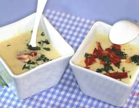 Crème de maïs persillée au chorizo