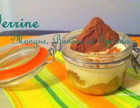 Verrine mangue, banane spéculoos