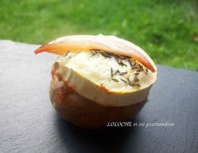 Champignons au chévre et bacon