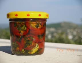 Tomates confites aux aromatiques