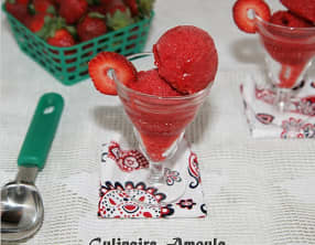 Sorbet aux fraises