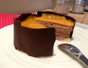 Entremets Coco-Choco-Passion, coque de Guanaja