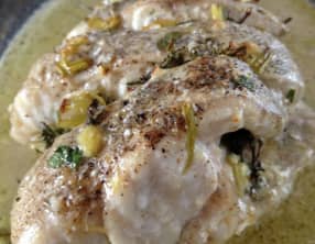 Le mérou rôti aux herbes et au citron