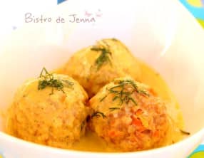 Paupiettes sauce carottes et aneth