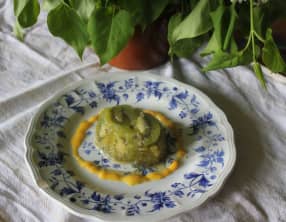 Bavarois bergamote en habit de kiwi