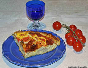 Quiche aux tomates confites basilic et thon