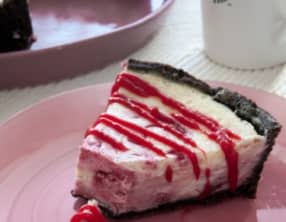 Cheesecake au chocolat blanc et framboise