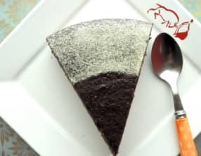 Gâteau au chocolat, betterave et amande