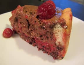 Charlotte au chocolat et à la framboise, base riz soufflé