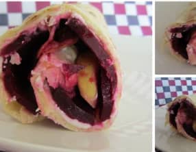 Wraps betterave, pomme et fromage frais