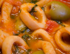 Encornets aux olives