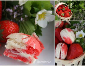 Macarons ganache au thym et coeur de fraise ou ma soirée péripéties de folie