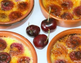 Crème brûlée coco-cerise