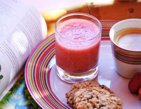 Smoothie fraise menthe