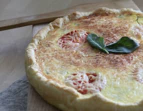 Quiche tomate chèvre et basilic