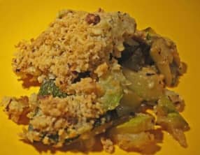 Crumble de courgettes au thym