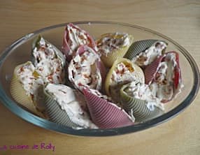 Pâtes farcies au chorizo et philadelphia