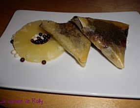 Bricks à l'ananas et pâte à tartiner Banania