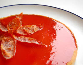 Tarte rhubarbe et tomate