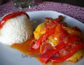 Cuisses de poulet à la basquaise