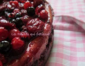 Cheesecake fruits rouges - vanille sur speculoos