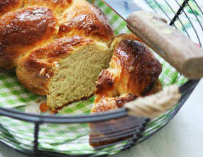 Brioche tressée végétalienne