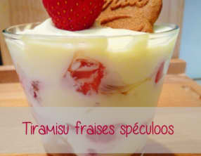 Tiramisu fraises spéculoos