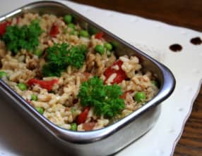 Salade de riz complet au thon