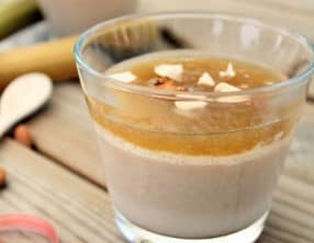 Pannacotta amandes rhubarbe