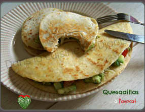 Quesadillas à l’avocat et légumes de printemps