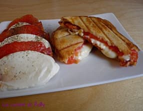 Croque chorizo et mozzarella