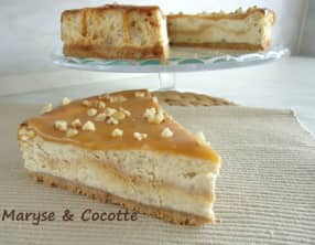Cheese cake banane au caramel beurre salé