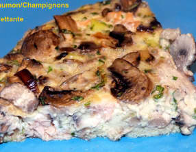 Flan saumon champignons