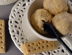 Glace mascarpone vanille-shortbread