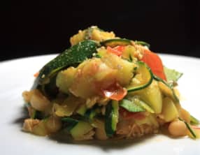 Tagliatelles de courgettes à la Dukkah