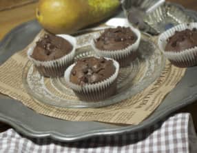 Muffins chocolat, poire et sirop d’érable