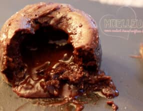 Moelleux au coeur coulant chocolat et confiture de lait