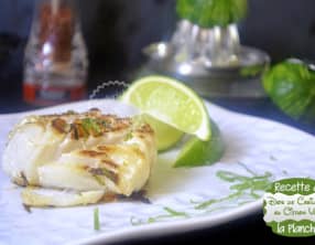 Dos de cabillaud mariné au citron vert