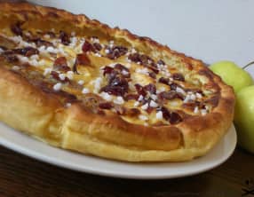 Tarte aux pommes, cranberries et mascarpone