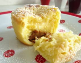 Fondant chocolat blanc et coeur spéculoos