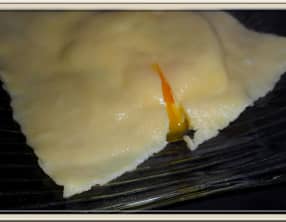 Raviolis coulants aux oeufs