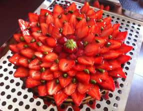 Tarte aux fraises et ses pistaches